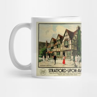 STRATFORD UPON AVON Shakespeare's Birthplace London Midland Scottish Railway Company Advert Mug